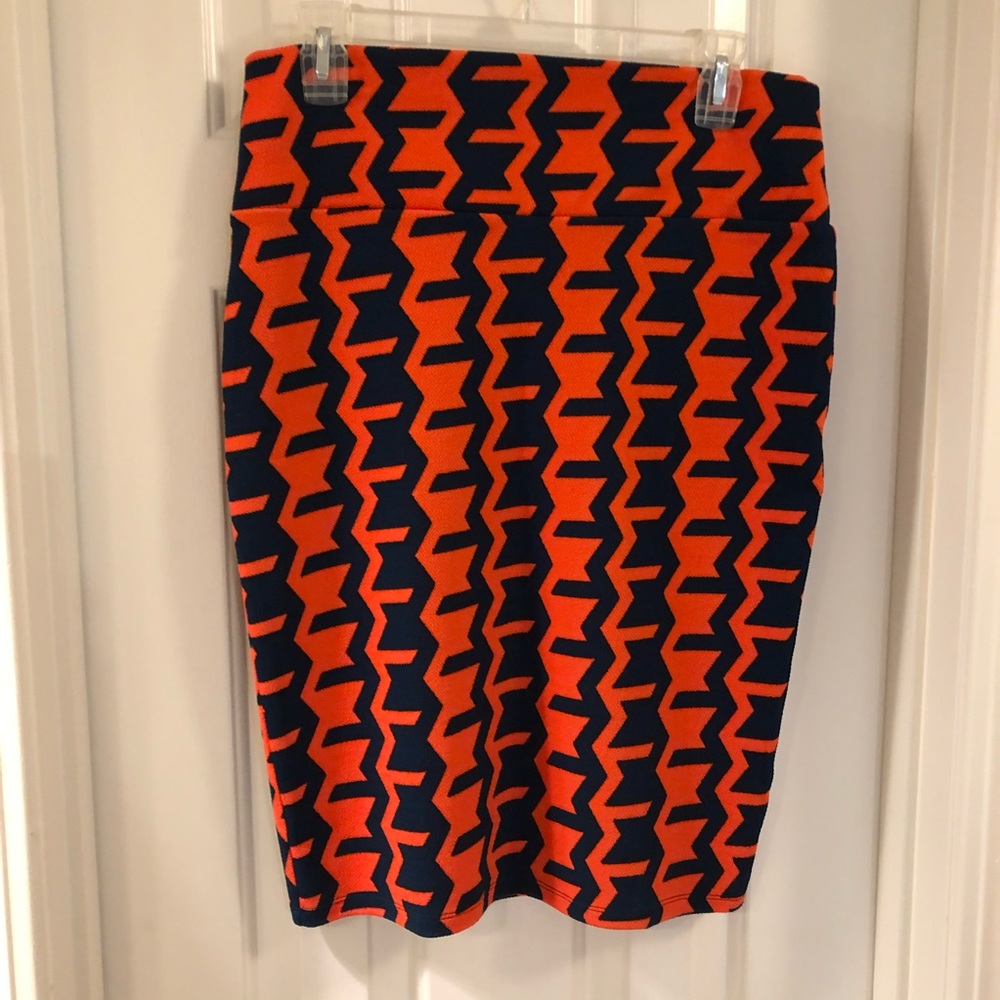 Orange & Navy Cassie Skirt